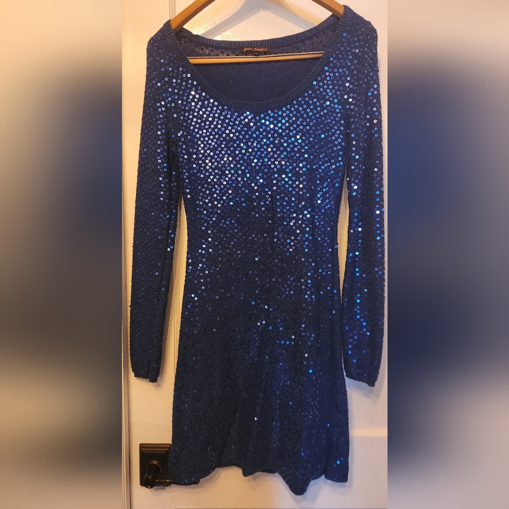 Betsy Johnson Blue Sequin Dress